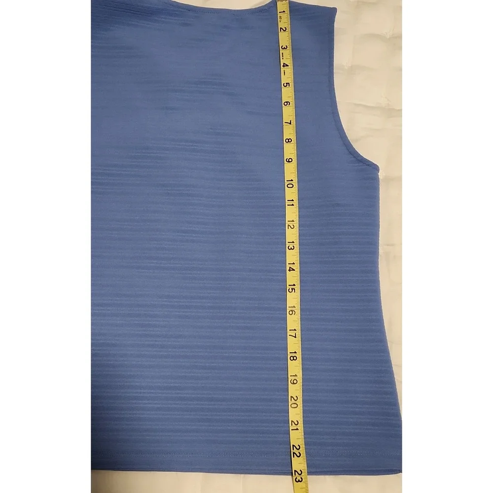 Michael Kors Chive Blue Lace Up Grommet Sleeveless Top Size M MSRP $98
